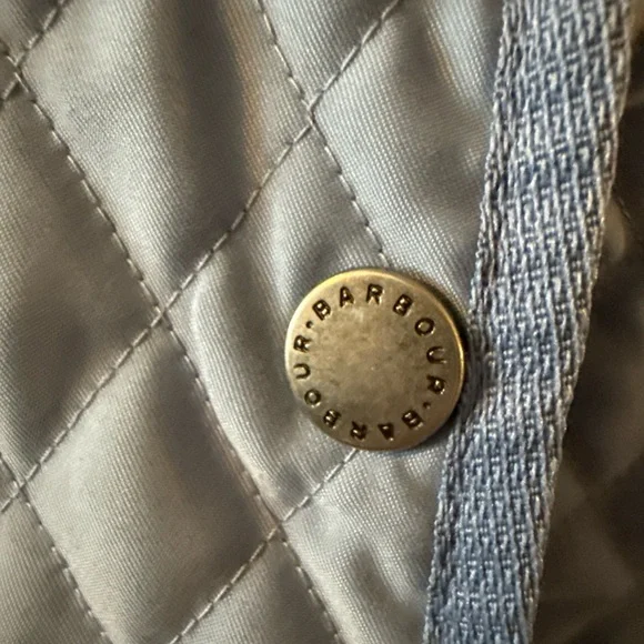 Barbour Women's Flyweight  Quilted Jacket in Blue Lightweight  US Sz 10 Ot - Picture 7 of 12